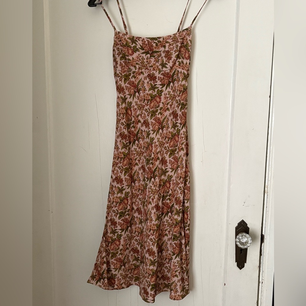 Sunday Best Floral Maxi Dress - Pink and Brown - Picture 2 of 6
